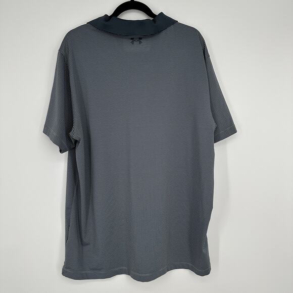 Under Armour UA Release Polo Grey Striped Collared Short Sleeve Mens 2XL Loose - Picture 2 of 8